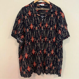 ☀️ASOS DESIGN Aspen Ikat Short Sleeve Button Shirt